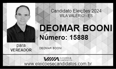 Candidato DEOMAR BOONI 2024 - VILA VALÉRIO - Eleições