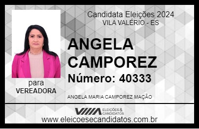 Candidato ANGELA CAMPOREZ 2024 - VILA VALÉRIO - Eleições