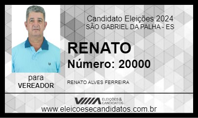 Candidato RENATO 2024 - SÃO GABRIEL DA PALHA - Eleições