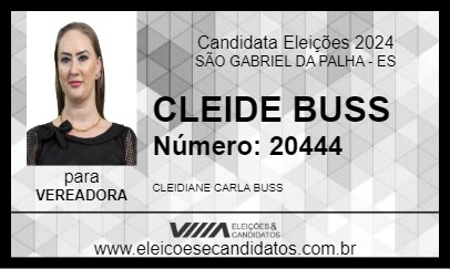 Candidato CLEIDE BUSS 2024 - SÃO GABRIEL DA PALHA - Eleições