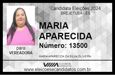 Candidato MARIA APARECIDA 2024 - BREJETUBA - Eleições