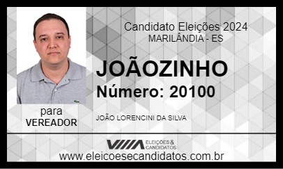 Candidato JOÃOZINHO 2024 - MARILÂNDIA - Eleições