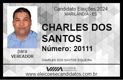 Candidato CHARLES DOS SANTOS 2024 - MARILÂNDIA - Eleições