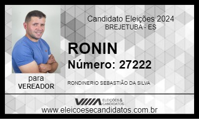 Candidato RONIN 2024 - BREJETUBA - Eleições