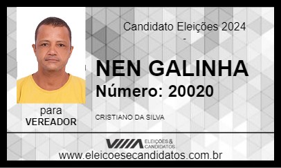 Candidato NEN GALINHA 2024 - MUQUI - Eleições