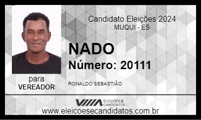 Candidato NADO 2024 - MUQUI - Eleições