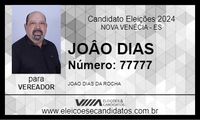 Candidato JOÂO DIAS 2024 - NOVA VENÉCIA - Eleições