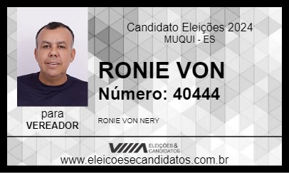 Candidato RONIE VON 2024 - MUQUI - Eleições