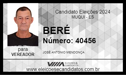 Candidato BERÉ 2024 - MUQUI - Eleições