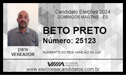 Candidato BETO PRETO 2024 - DOMINGOS MARTINS - Eleições