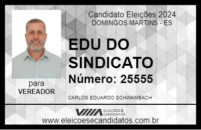 Candidato EDU DO SINDICATO 2024 - DOMINGOS MARTINS - Eleições