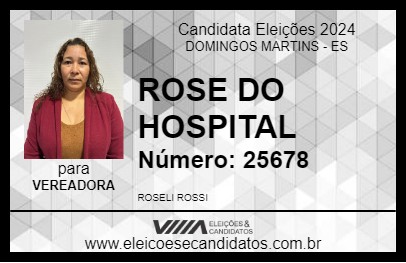 Candidato ROSE DO HOSPITAL 2024 - DOMINGOS MARTINS - Eleições