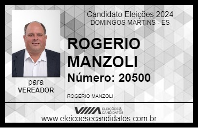 Candidato ROGERIO MANZOLI 2024 - DOMINGOS MARTINS - Eleições