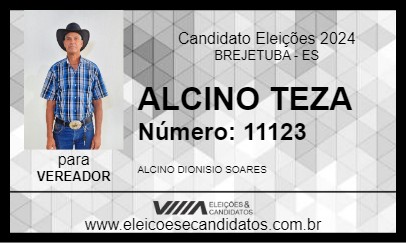 Candidato ALCINO TEZA 2024 - BREJETUBA - Eleições