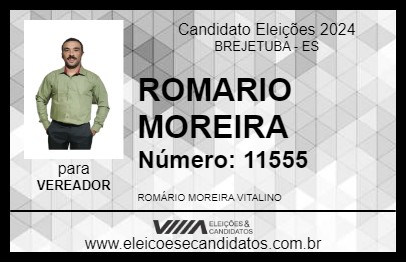 Candidato ROMARIO MOREIRA VITALINO 2024 - BREJETUBA - Eleições