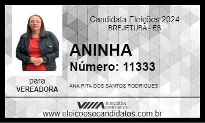 Candidato ANINHA 2024 - BREJETUBA - Eleições