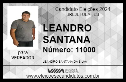 Candidato LEANDRO SANTANA 2024 - BREJETUBA - Eleições