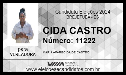 Candidato CIDA CASTRO 2024 - BREJETUBA - Eleições