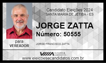 Candidato JORGE ZATTA 2024 - SANTA MARIA DE JETIBÁ - Eleições