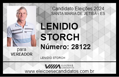 Candidato LENIDIO STORCH 2024 - SANTA MARIA DE JETIBÁ - Eleições