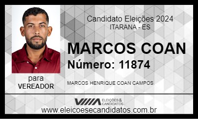 Candidato MARCOS COAN 2024 - ITARANA - Eleições