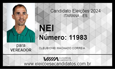 Candidato NEI 2024 - ITARANA - Eleições