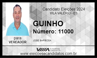 Candidato GUINHO 2024 - VILA VALÉRIO - Eleições