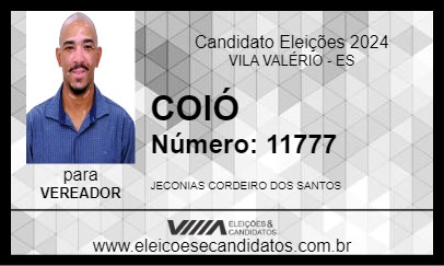 Candidato COIÓ 2024 - VILA VALÉRIO - Eleições