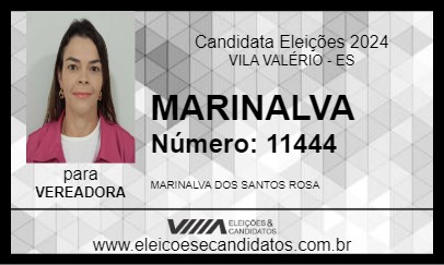 Candidato MARINALVA 2024 - VILA VALÉRIO - Eleições