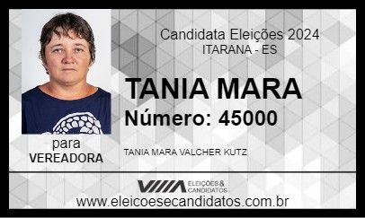 Candidato TANIA MARA 2024 - ITARANA - Eleições