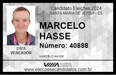 Candidato MARCELO HASSE 2024 - SANTA MARIA DE JETIBÁ - Eleições