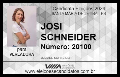 Candidato JOSI SCHNEIDER 2024 - SANTA MARIA DE JETIBÁ - Eleições