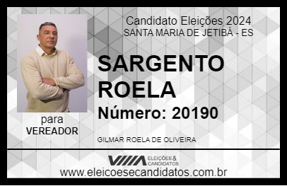 Candidato SARGENTO ROELA 2024 - SANTA MARIA DE JETIBÁ - Eleições