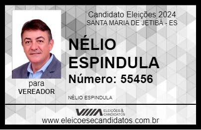 Candidato NÉLIO ESPINDULA 2024 - SANTA MARIA DE JETIBÁ - Eleições