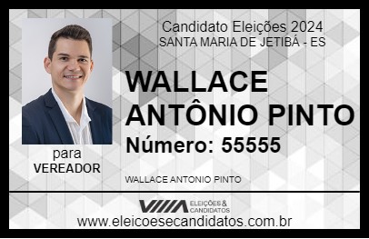 Candidato WALLACE ANTÔNIO PINTO 2024 - SANTA MARIA DE JETIBÁ - Eleições