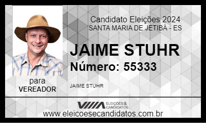 Candidato JAIME STUHR 2024 - SANTA MARIA DE JETIBÁ - Eleições