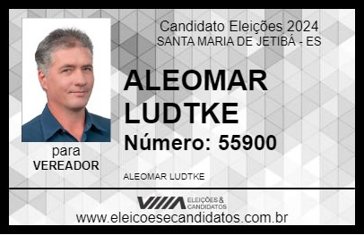 Candidato ALEOMAR LUDTKE 2024 - SANTA MARIA DE JETIBÁ - Eleições