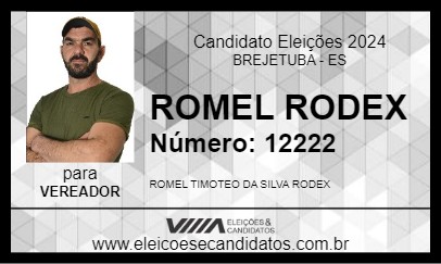 Candidato ROMEL RODEX 2024 - BREJETUBA - Eleições