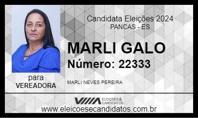 Candidato MARLI GALO 2024 - PANCAS - Eleições