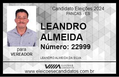 Candidato LEANDRO ALMEIDA 2024 - PANCAS - Eleições