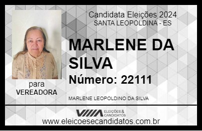 Candidato MARLENE DA SILVA 2024 - SANTA LEOPOLDINA - Eleições