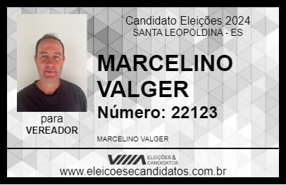 Candidato MARCELINO VALGER 2024 - SANTA LEOPOLDINA - Eleições