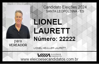 Candidato LIONEL LAURETT 2024 - SANTA LEOPOLDINA - Eleições