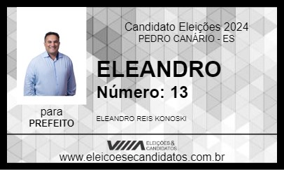 Candidato ELEANDRO 2024 - PEDRO CANÁRIO - Eleições