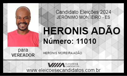 Candidato HERONIS ADÃO 2024 - JERÔNIMO MONTEIRO - Eleições