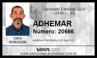 Candidato ADHEMAR 2024 - CASTELO - Eleições