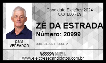 Candidato ZÉ DA ESTRADA 2024 - CASTELO - Eleições