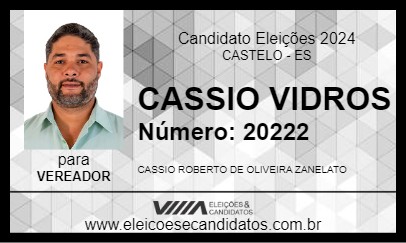 Candidato CASSIO VIDROS 2024 - CASTELO - Eleições