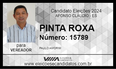 Candidato PINTA ROXA 2024 - AFONSO CLÁUDIO - Eleições