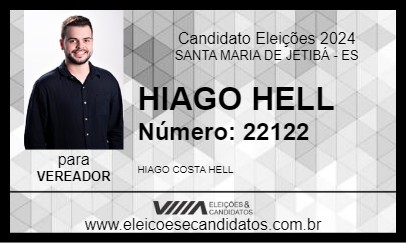 Candidato HIAGO HELL 2024 - SANTA MARIA DE JETIBÁ - Eleições